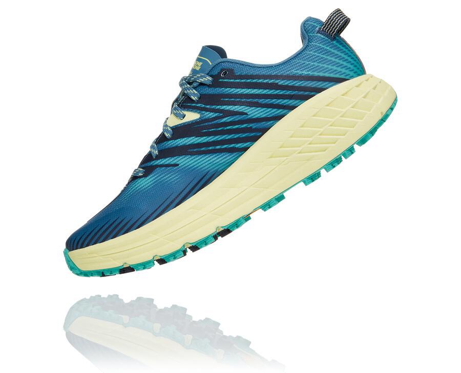 Zapatillas Trail Hoka One One Mujer - Speedgoat 4 - Azules - WGV396820